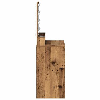 Kaptafel met plank Oudhout 50 x 41 x 135 cm Bewerkt hout 5