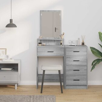 Kaptafel Grijs Sonoma 50 x 41 x 140 cm Bewerkt hout 4