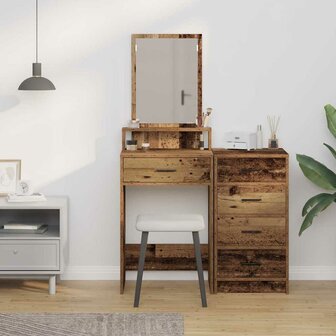 Kaptafel met lade Oudhout 50 x 41 x 140 cm Bewerkt hout 4
