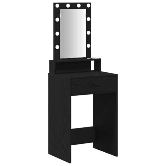 Kaptafel met lade Zwart 50 x 41 x 140 cm Bewerkt hout 2