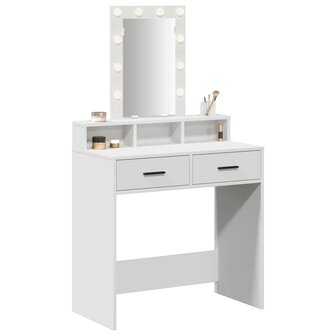 Kaptafel met lade Wit 79 x 41 x 140 cm Bewerkt hout 3