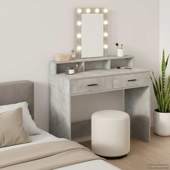 Kaptafel met lade Grijs 100 x 41 x 140 cm Bewerkt hout 1