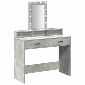 Kaptafel met lade Grijs 100 x 41 x 140 cm Bewerkt hout 2