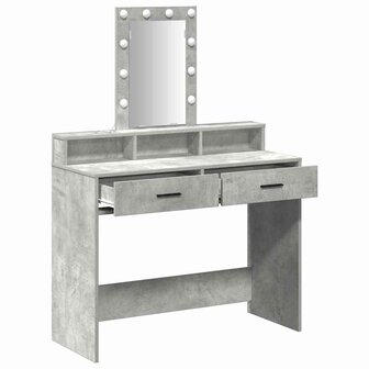 Kaptafel met lade Grijs 100 x 41 x 140 cm Bewerkt hout 4