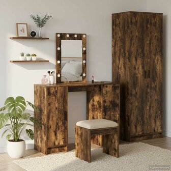 Kaptafel met opslag Bruin 102 x 33 x 135 cm Bewerkt hout 1