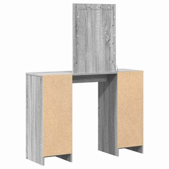 Kaptafel met opslag Grijs 102 x 33 x 135 cm Bewerkt hout 7