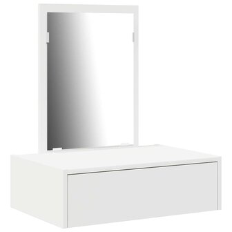 Kaptafel met lade Wit 60 x 40 x 70 cm Bewerkt hout 2