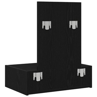 Kaptafel met lade Zwart 60 x 40 x 70 cm Bewerkt hout 8