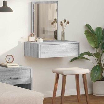 Kaptafel met lade Grijs 60 x 40 x 70 cm Bewerkt hout 1