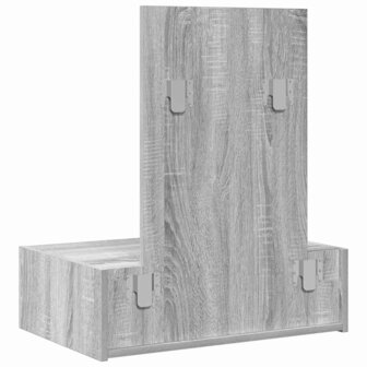 Kaptafel met lade Grijs 60 x 40 x 70 cm Bewerkt hout 8