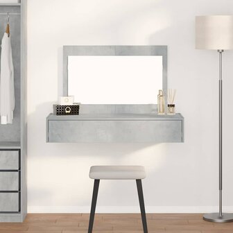 Kaptafel met lade Grijs 100 x 40 x 70 cm Bewerkt hout 1