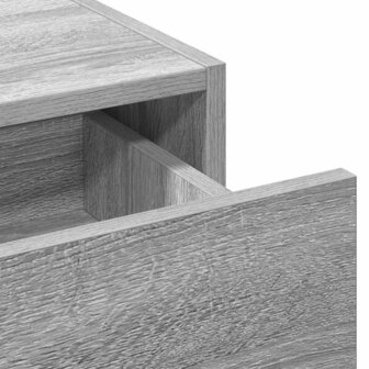Kaptafel met lade Grijs 60 x 40 x 70 cm Bewerkt hout 8