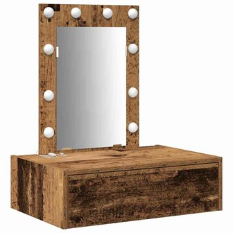 Kaptafel met lade Bruin 60 x 40 x 70 cm Bewerkt hout 2