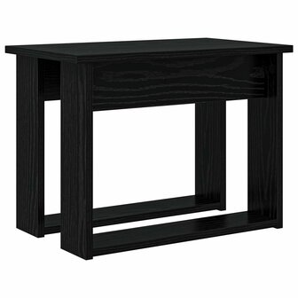 Salontafelset2 pcs Zwart Eiken Bewerkt hout 7