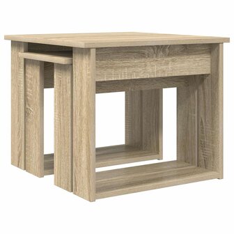Salontafelset2 pcs Sonoma Eiken Bewerkt hout 5