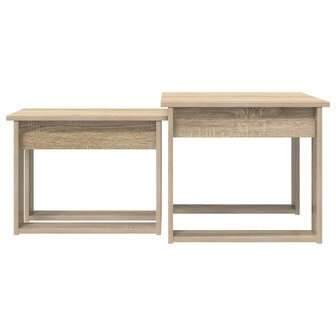 Salontafelset2 pcs Sonoma Eiken Bewerkt hout 8