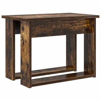 Salontafelset2 pcs Gerookt eiken Bewerkt hout 7