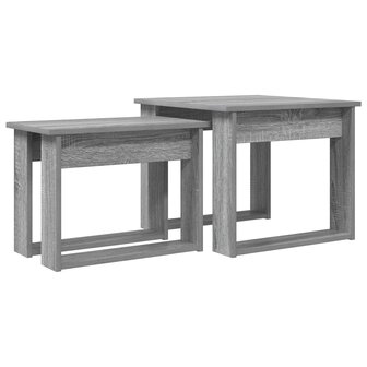 Salontafelset2 pcs Grijs Sonoma Bewerkt hout 2