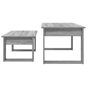 Salontafelset2 pcs Grijs Sonoma Bewerkt hout 9