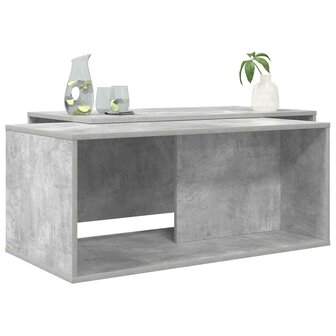 Salontafelset2 pcs Beton Grijs Bewerkt hout 3