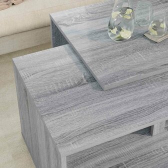 Salontafelset2 pcs Grijs Sonoma Bewerkt hout 4