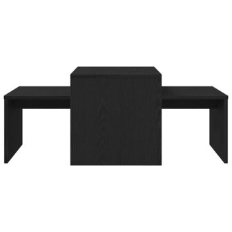 Nesttafels Zwart Eiken 100 x 48 x 40 cm Bewerkt hout 5