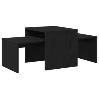 Nesttafels Zwart Eiken 100 x 48 x 40 cm Bewerkt hout 7