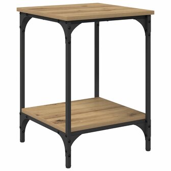 Salontafel Artisan Eiken 40 x 40 x 55 cm Bewerkt hout 2