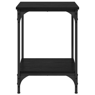 Salontafel Zwart Eiken 40 x 40 x 55 cm Bewerkt hout 5