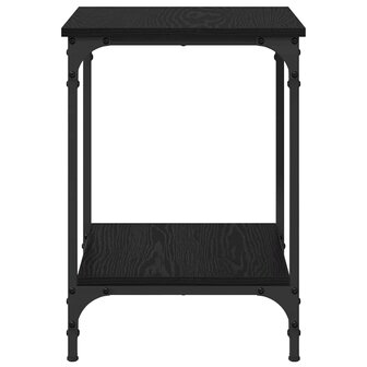 Salontafel Zwart Eiken 40 x 40 x 55 cm Bewerkt hout 6