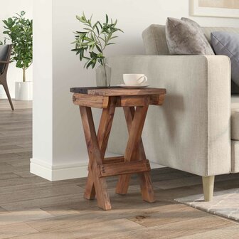 Kruk Naturel 30 x 30 x 48 cm Massief gerecycled hout 3