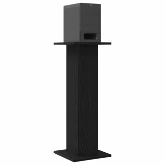 Luidsprekerstandaards 2 pcs Zwart Eiken 30 x 30 x 80 cm 3