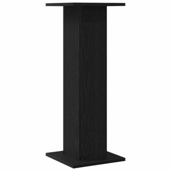 Luidsprekerstandaards 2 pcs Zwart Eiken 30 x 30 x 80 cm 5