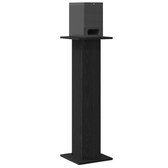 Luidsprekerstandaards 2 pcs Zwart Eiken 30 x 30 x 95 cm 3