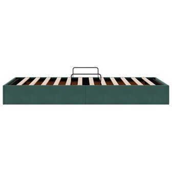 Opslag bed met hoofdeinde Donkergroen 90 x 190 cm Fluweel 8