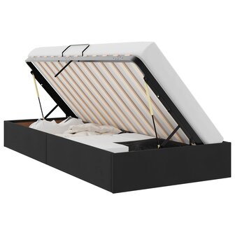 Opslag bed met hoofdeinde met opslag Zwart 100 x 200 cm Fluweel 2