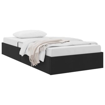Opslag bed met hoofdeinde met opslag Zwart 100 x 200 cm Fluweel 3