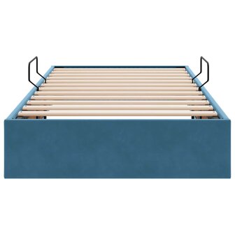 Opslag bed met hoofdeinde Donkerblauw 100 x 200 cm Fluweel 7