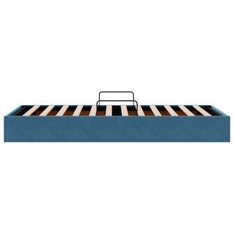 Opslag bed met hoofdeinde Donkerblauw 100 x 200 cm Fluweel 8