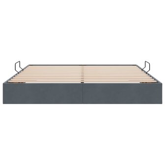 Opslag bed met hoofdeinde Donkergrijs 180 x 200 cm Fluweel 7