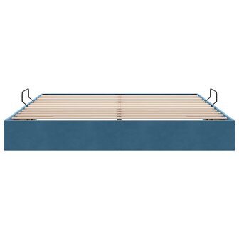 Opslag bed met hoofdeinde Donkerblauw 180 x 200 cm Fluweel 7