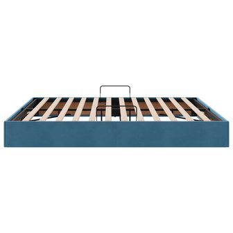Opslag bed met hoofdeinde Donkerblauw 180 x 200 cm Fluweel 8