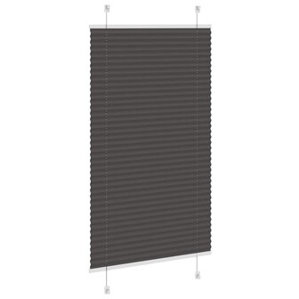 Pliss&eacute; rolgordijn 70x100 cm stofbreedte 69,4 cm polyester zwart 4