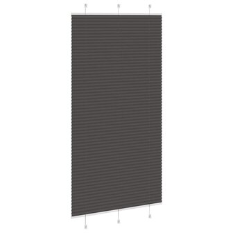 Pliss&eacute; rolgordijn 105x200cm stofbreedte 105cm polyester zwart 4