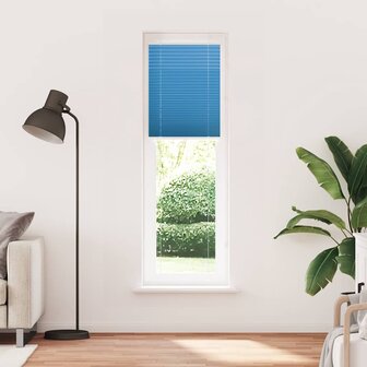 Pliss&eacute; rolgordijn 65x200 cm stofbreedte 65 cm polyester blauw 2