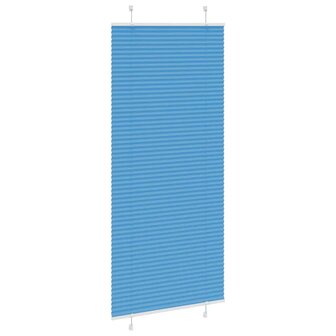 Pliss&eacute; rolgordijn 85x200 cm stofbreedte 85 cm polyester blauw 4