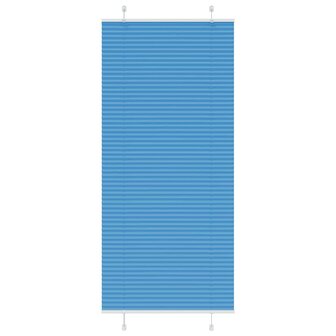 Pliss&eacute; rolgordijn 95x200 cm stofbreedte 95 cm polyester blauw 1