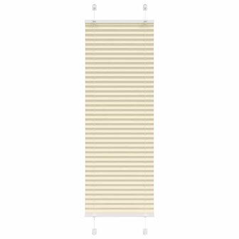 Pliss&eacute; rolgordijn 40x100 cm stofbreedte 39,4 cm polyester cr&egrave;me 1