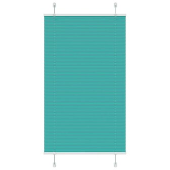 Pliss&eacute; rolgordijn 75x150 cm stofbreedte 75 cm petrol groen 1