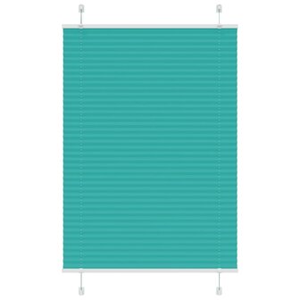 Pliss&eacute; rolgordijn 90x150 cm stofbreedte 89,4 cm petrol groen 1